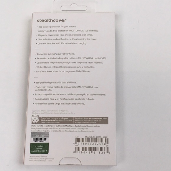 Moshi Stealthcover slim folio Case for iPhone X - Picture 2 of 2